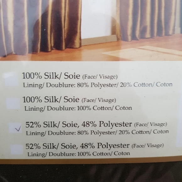 1 curtain panel  40" x 84" dark olive green - Picture 5 of 5